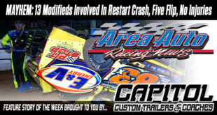 Selinsgrove Mayhem: 13 Modifieds Involved In Restart Crash, Five Flip, No Injuries